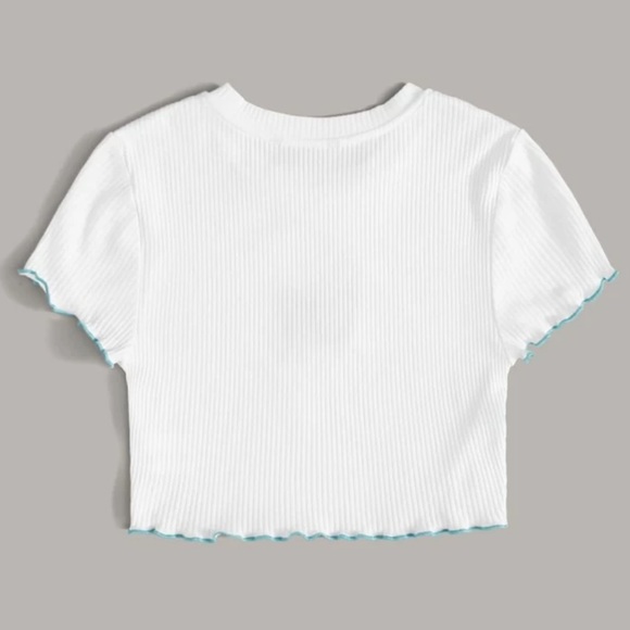 White butterfly crop top - Picture 5 of 5